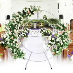 Arche de mariage en métal à Double cercle de 1.2m, support de ballons, cadre de fleurs, pour décor de fête d'anniversaire et de noël 