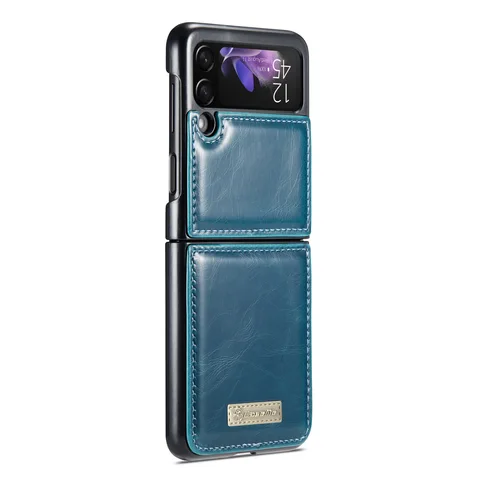Cutout Leather Folding Case for Samsung Galaxy Z Flip 3 5G Flip3 Shockproof Protection Phone Cover Capa