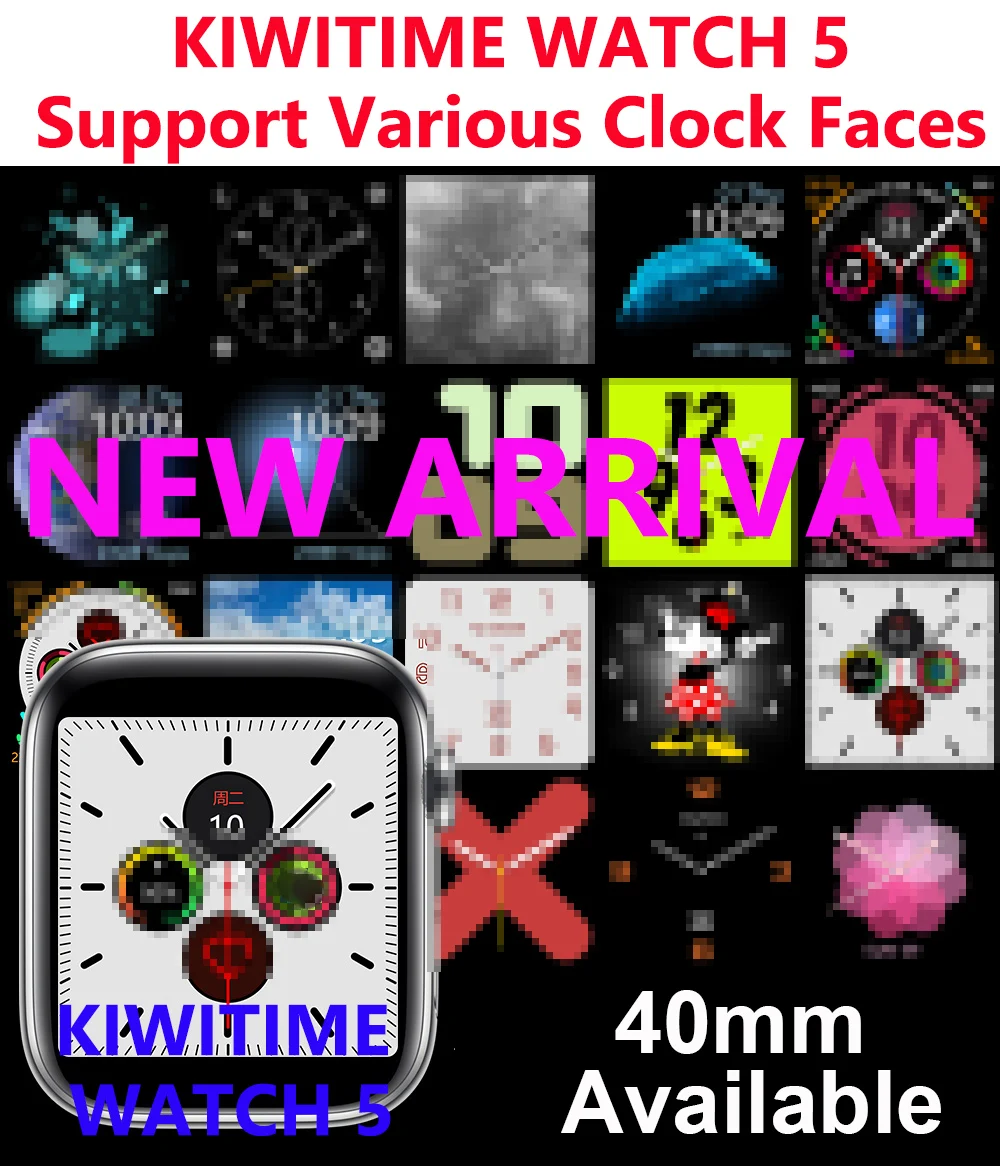 KIWITIME часы 5 IWO 12 Bluetooth Смарт часы 1:1 Смарт часы 40 мм 44 мм чехол для Apple iOS Android телефон сердечного ритма PK IWO 11 Pro