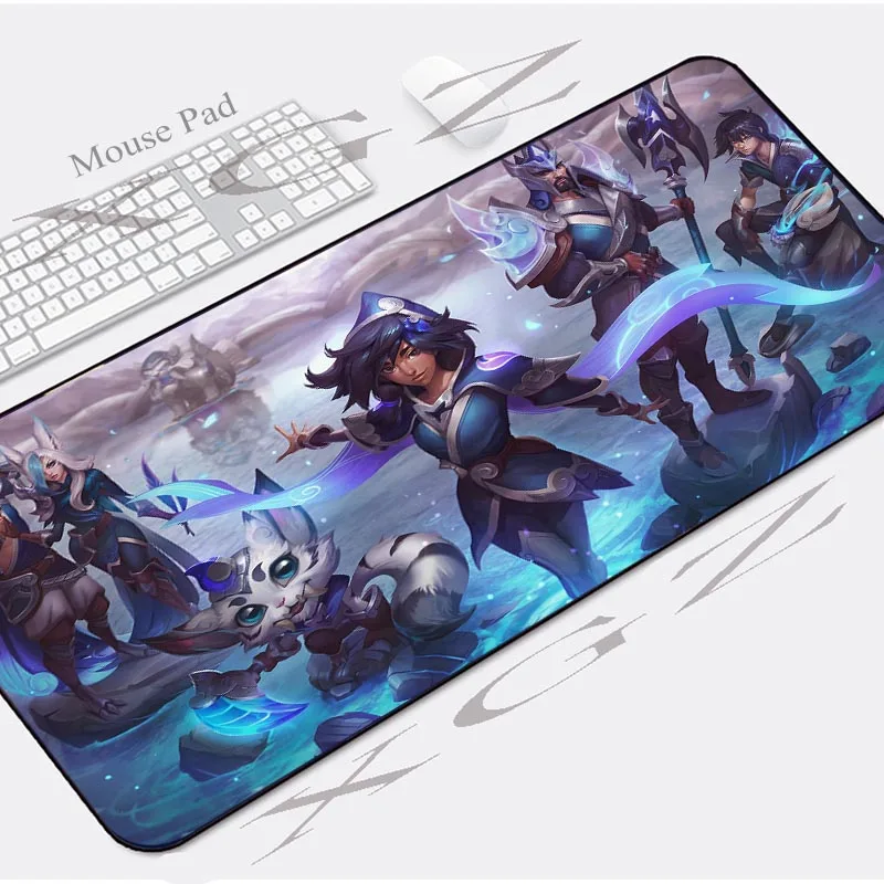 XGZ Аниме Сексуальная девушка животное кошка на заказ большой коврик для мыши черный замок край компьютерный стол коврик скорость натуральный каучук нескользящий Xxl