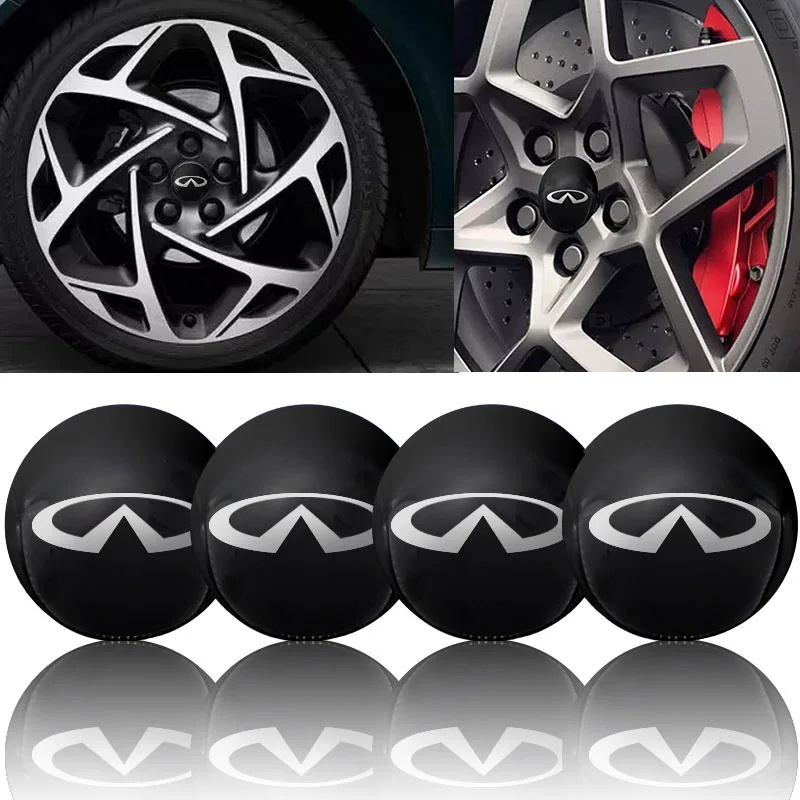 4pcs 56mm Car Logo Stickers Auto Car Wheel Center Hub Caps Sticker for
