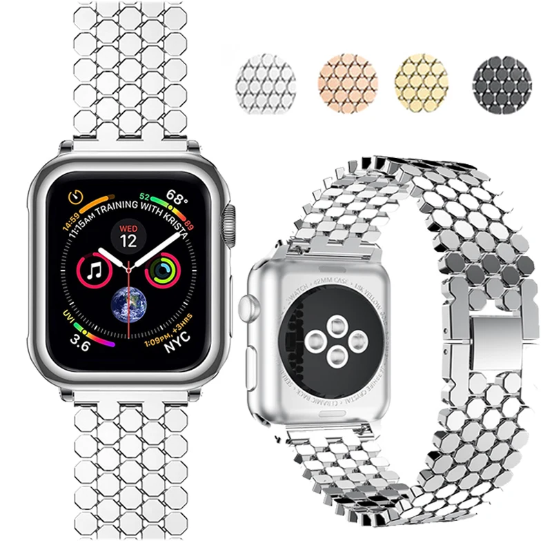Chain Strap For Apple Watch Band Series 6 Se 5 4 3 2 42mm 44mm 38mm 40mm  Steel Replacement Bracelet Accessories For Iwatch Loop - Watchbands -  AliExpress