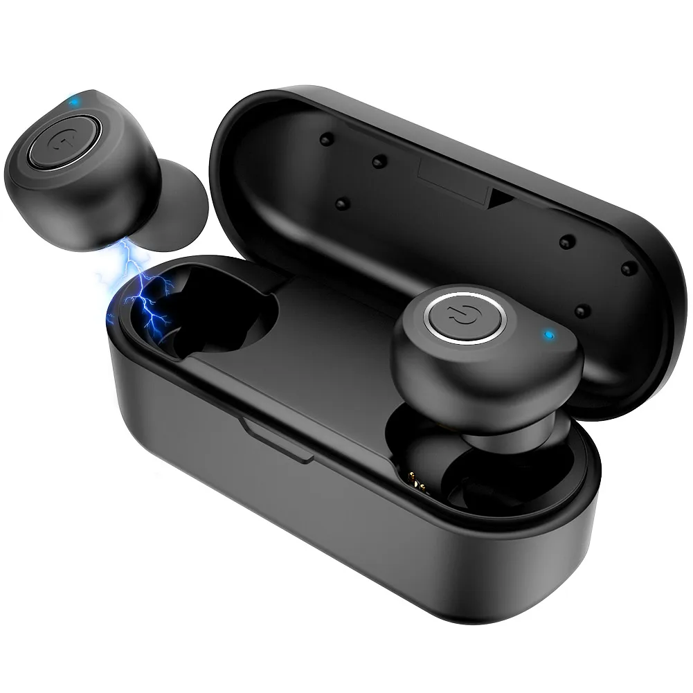 TWS V11 True беспроводные наушники Fone De Ouvido Bluetooth Hi-Fi Стерео шумоподавление водонепроницаемая Спортивная гарнитура бинауральные наушники - Цвет: Black