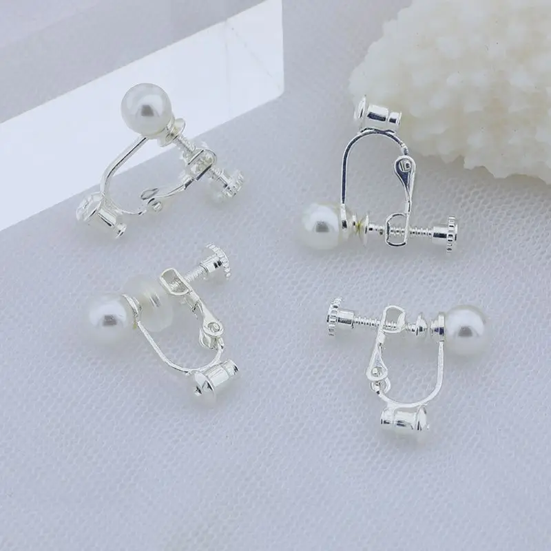1 Pair Earrings Converters No-pierced Ears Turn Any Stud Into A Clip-On Jewelry