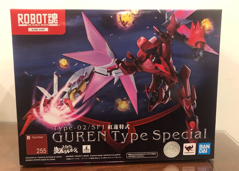 Обувь для косплея; аниме «Code Geass Re; surrection "Оригинальные BANDAI духов робот-спирит № 255 фигурку-Guren специального Тип