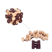 Lu Ban Lock – jeu de Puzzle en bois, jouets pour enfants, chaîne de Dragon, Puzzle éducatif, jouets Montessori, défi, cadeau pour adultes 