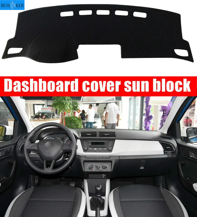 

For Skoda Fabia 2015 2016 2017 Right and Left Hand Drive Car Dashboard Covers Mat Shade Cushion Pad Carpets Accessories