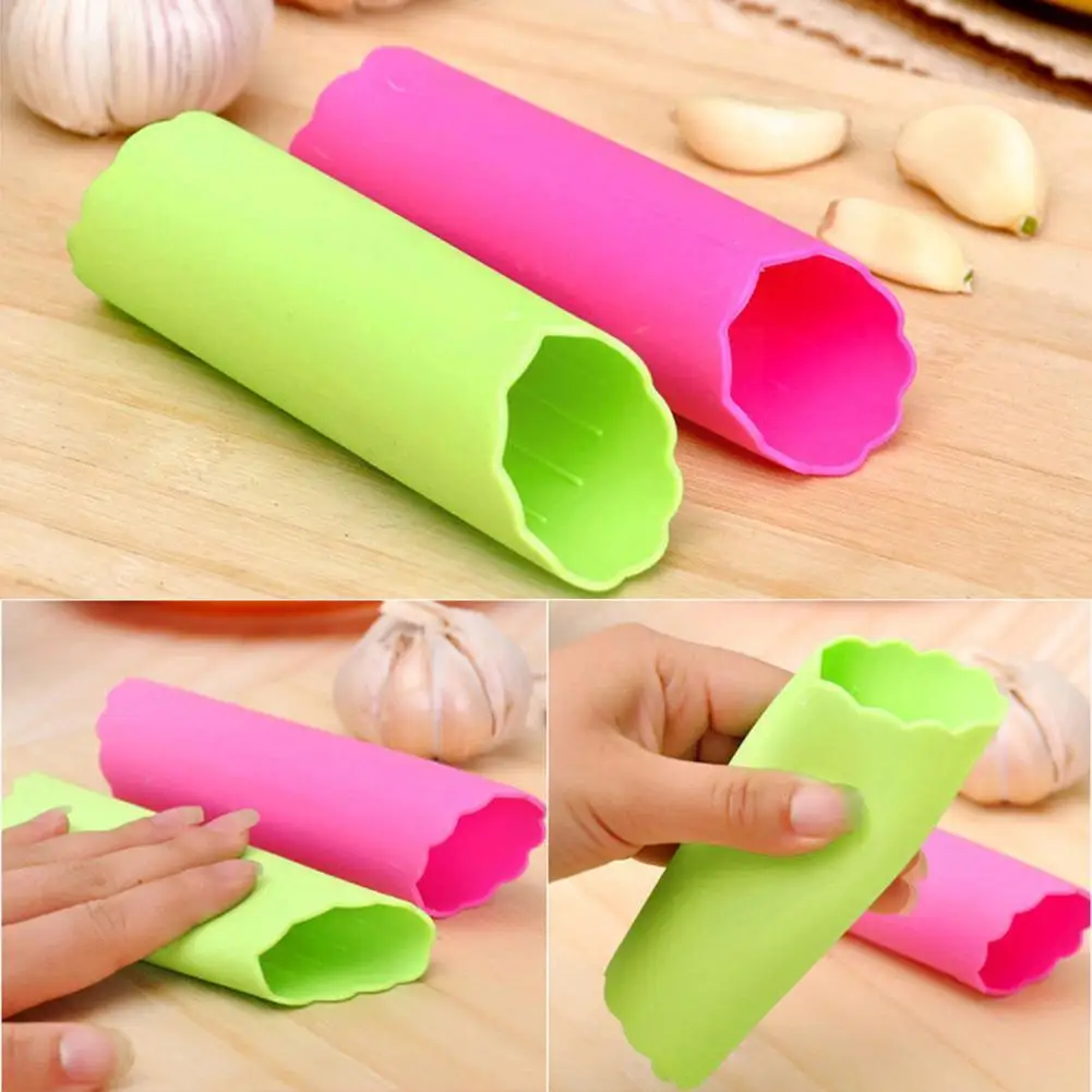 1pcs Random Color Peeled Garlic Tools Silicone Peeling Peel Peeler Barrel Kitchen Easy Tool X0G9 | Дом и сад