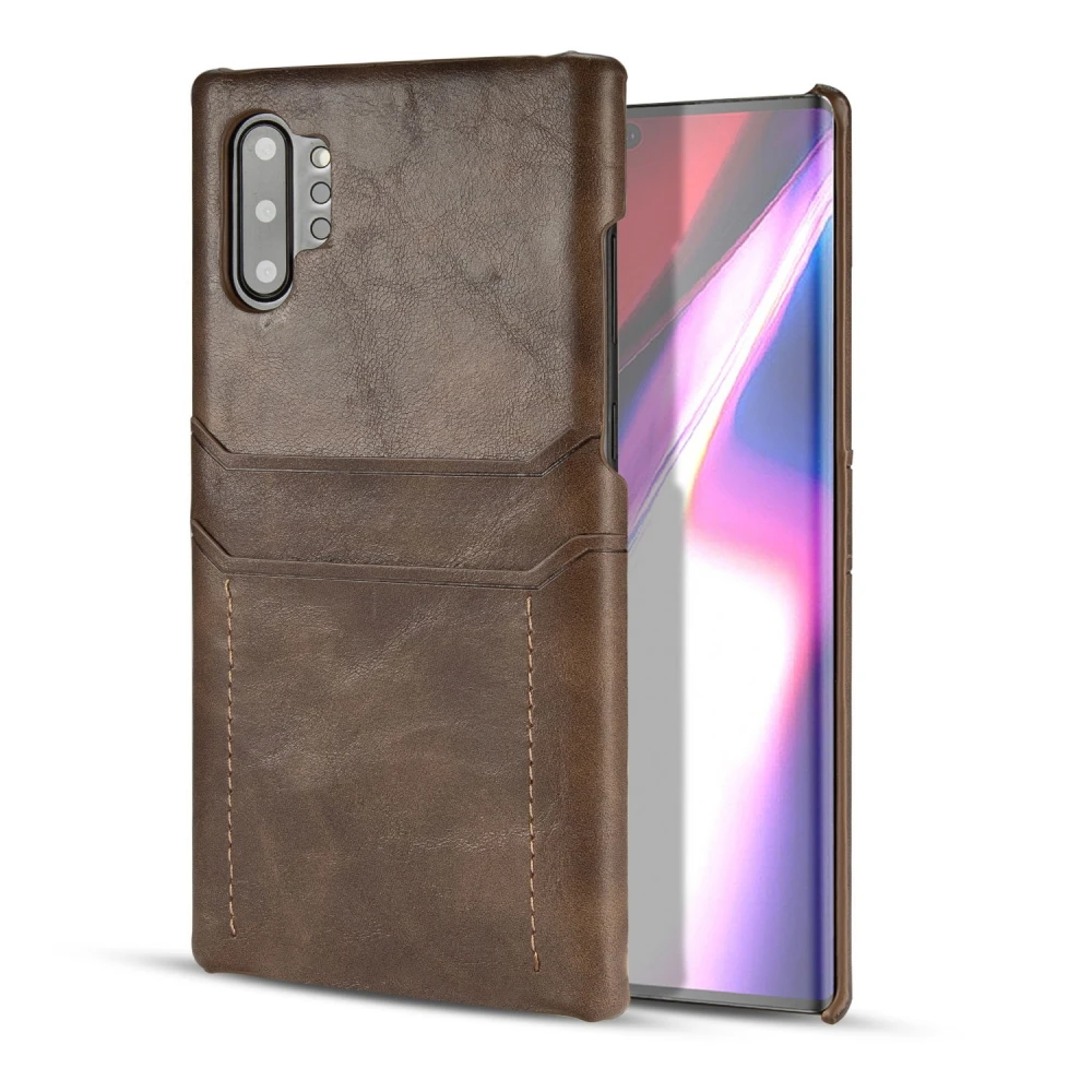 note 10 Для samsung Note10/note10pro телячья кожа узор двойная карта анти-падение мобильный чехол для телефона Бизнес мобильный чехол для телефона - Цвет: note 10
