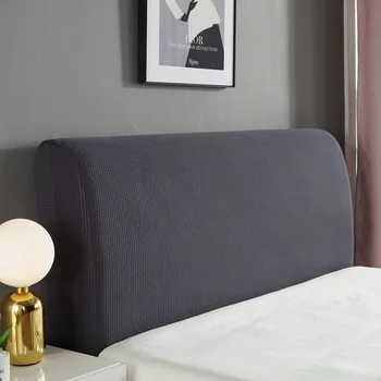 

Modern Europen Style Bed Cover Protector For Flat Micro-Arc Headboard Solid Color Bed Head Back Protection Bed Head Dust Cover