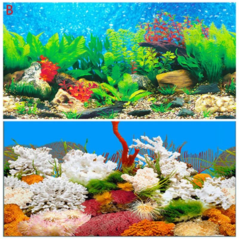 NEW 30/40/50/ 60CM High Glossy Aquarium Background Poster