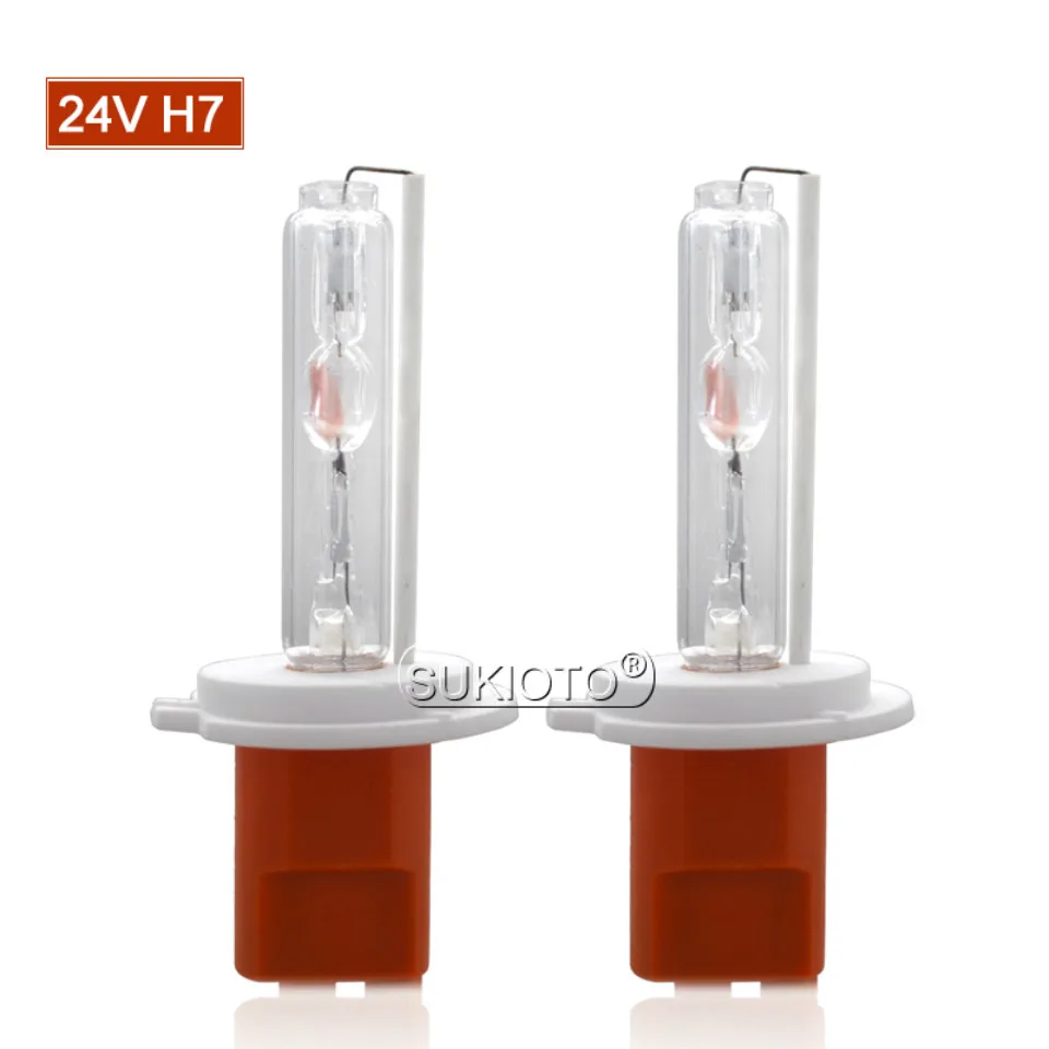 SUKIOTO 2PCS 24V 75W 100W 150W hid xenon bulb H7 5000K H1 H3 4300K 6000K Spare lamp replace high power bright car front lights (6)