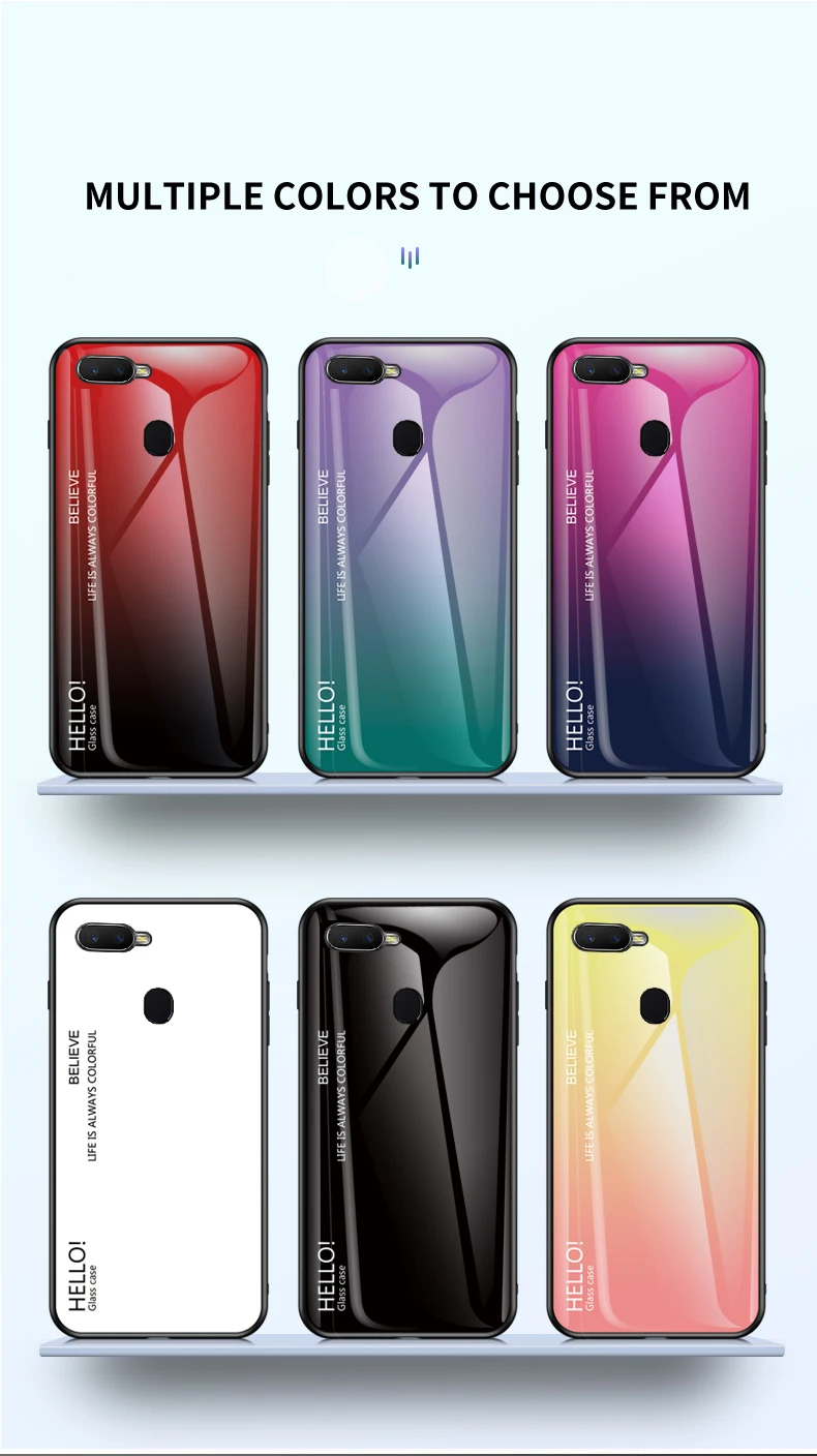 Colorful Tempered Glass phone Case For OPPO Realme 1 2 Z 3 5 C2 A1K K3 X Reno 10x zoom Q A9 XT Ace X2 Pro 2020 Coque | Мобильные