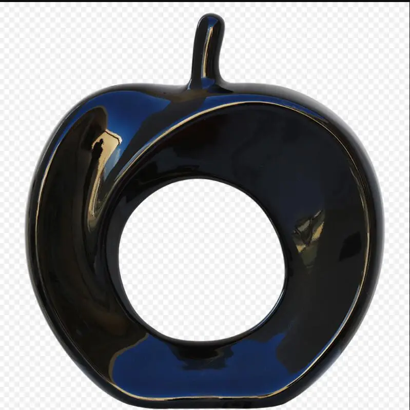 Simple Modern Hollow Apple Ornaments Ceramic Crafts Decoration TV Cabinet Window Accessories Artwork Home Livingroom Furnihsing