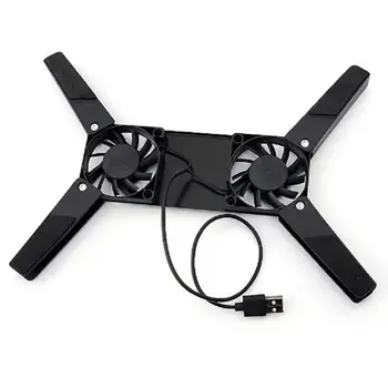 

Mini Notebook Cooler Foldable USB Powered Cooling Fan Cooling Pad Safety Stand Double Fans Notebook Laptop Universal