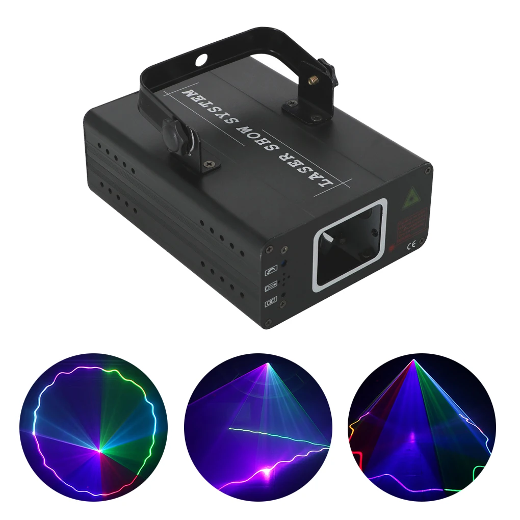 AUCD Mini Portable 500mW RGB Colorfull Projector Laser Lights Disco KTV