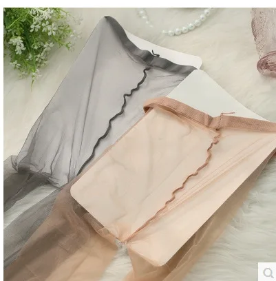 Линия профиль seamless Patyhose лето 3D Скрытая носок низкая посадка не хлопок промежность Прозрачный Ультра тонкий шелк чулки женские