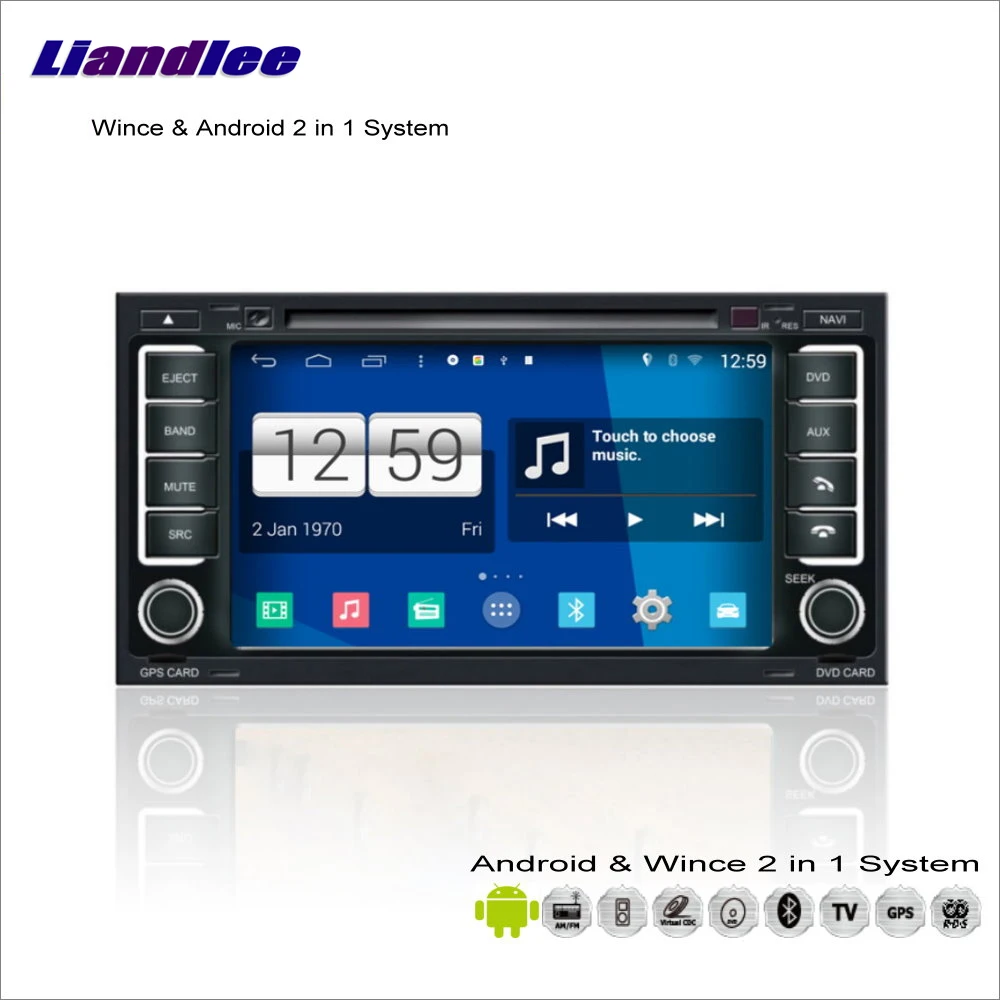Автомобильная Мультимедийная стерео система Liandlee на Android для Volkswagen VW Touareg 2003 ~ 2010