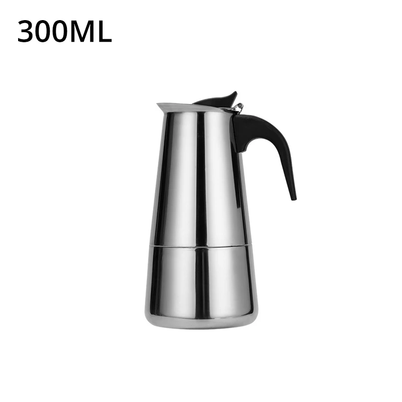 300ml - 6 cup Кофе плита эспрессо, нержавеющая сталь гейзерная Кофеварка Эспрессо машина, профессиональные инструменты бариста - Цвет: 300ml - 6 cup