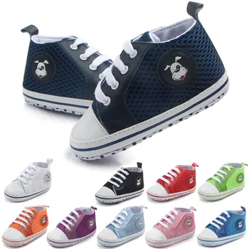 

Newborn Shoes Infant Toddler Baby Boy Girl Spring Autumn Soft Bottom Spring Canvas Shoes Walkers Newborn0- 24M