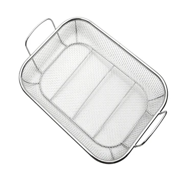 

Stainless Steel Leaking Basket, Bread Basket Vegetable Basket, Multi-Purpose Basket with Handle