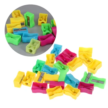 

72pcs Mini Pencil Sharpener Round Design Durable Plastic Stationery Supplies for Office School