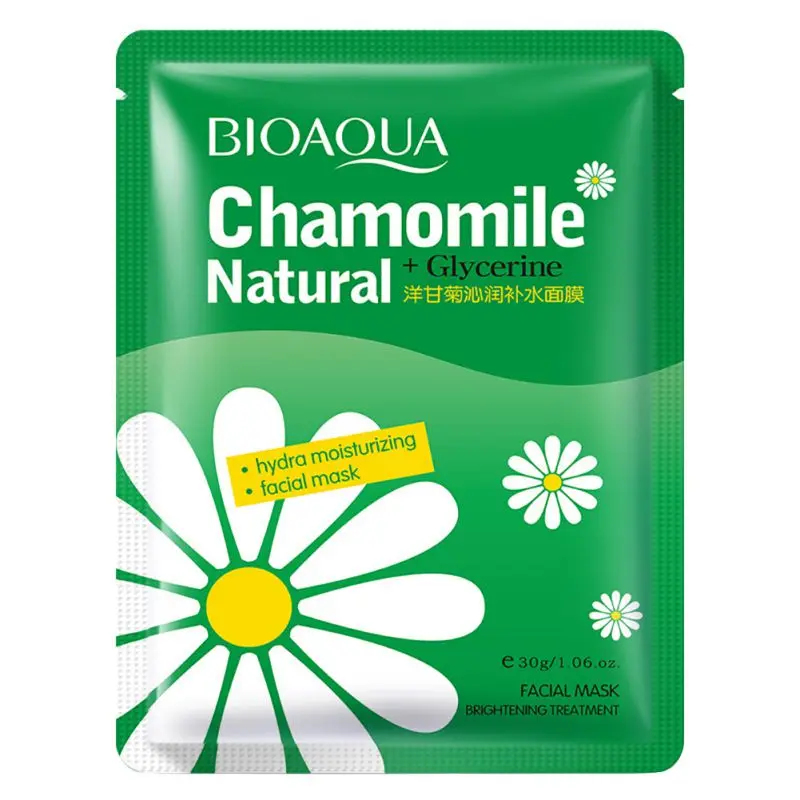 Extract Hyaluronic Acid Masks Daisy Blueberry Chamomile Aloe Lemon Seaweed Skin Face Care Mask Replenishment MoistureT9