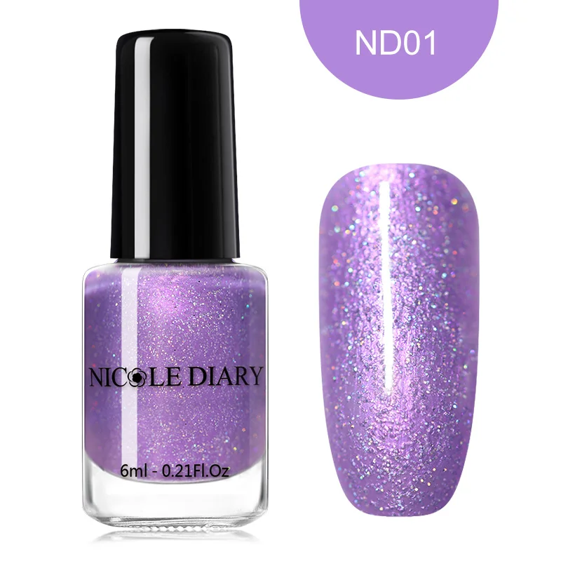 CND01 NICOLE DIARY 6 мл отклеивающийся лак для ногтей Радужная жемчужина на водной основе лак для ногтей маникюр Дизайн ногтей Декоративный Лак лак - Цвет: CND01