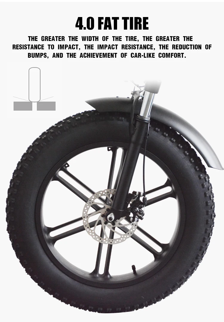Sheng milo Электрический велосипед ebike 48V500W Электрический горный велосипед электрический складной велосипед 4,0 Толстая шина 48V15AH литиевая батарея