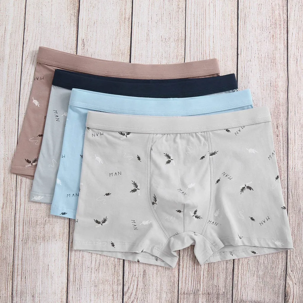 

Feitong 1PC Men's Letter Printed Underwear Soft Breathable Knickers Short Sexy Briefs Gay Comfortable men's Shorts Cueca Male