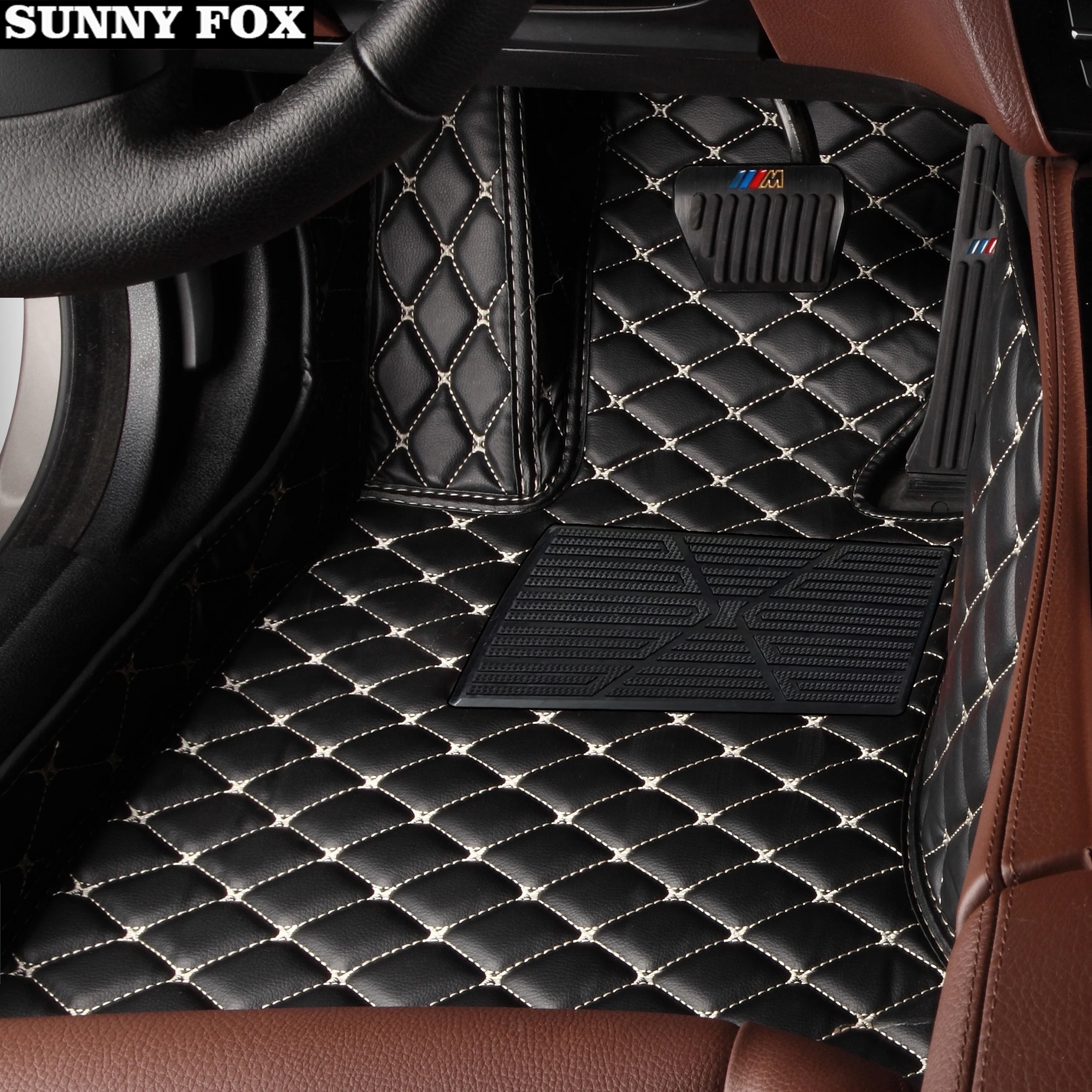 

"SUNNY FOX car floor mats for Ford Fusion Mondeo Focus Edge Escape Kuga Explorer 5D car-styling carpet rugs waterproof liners "