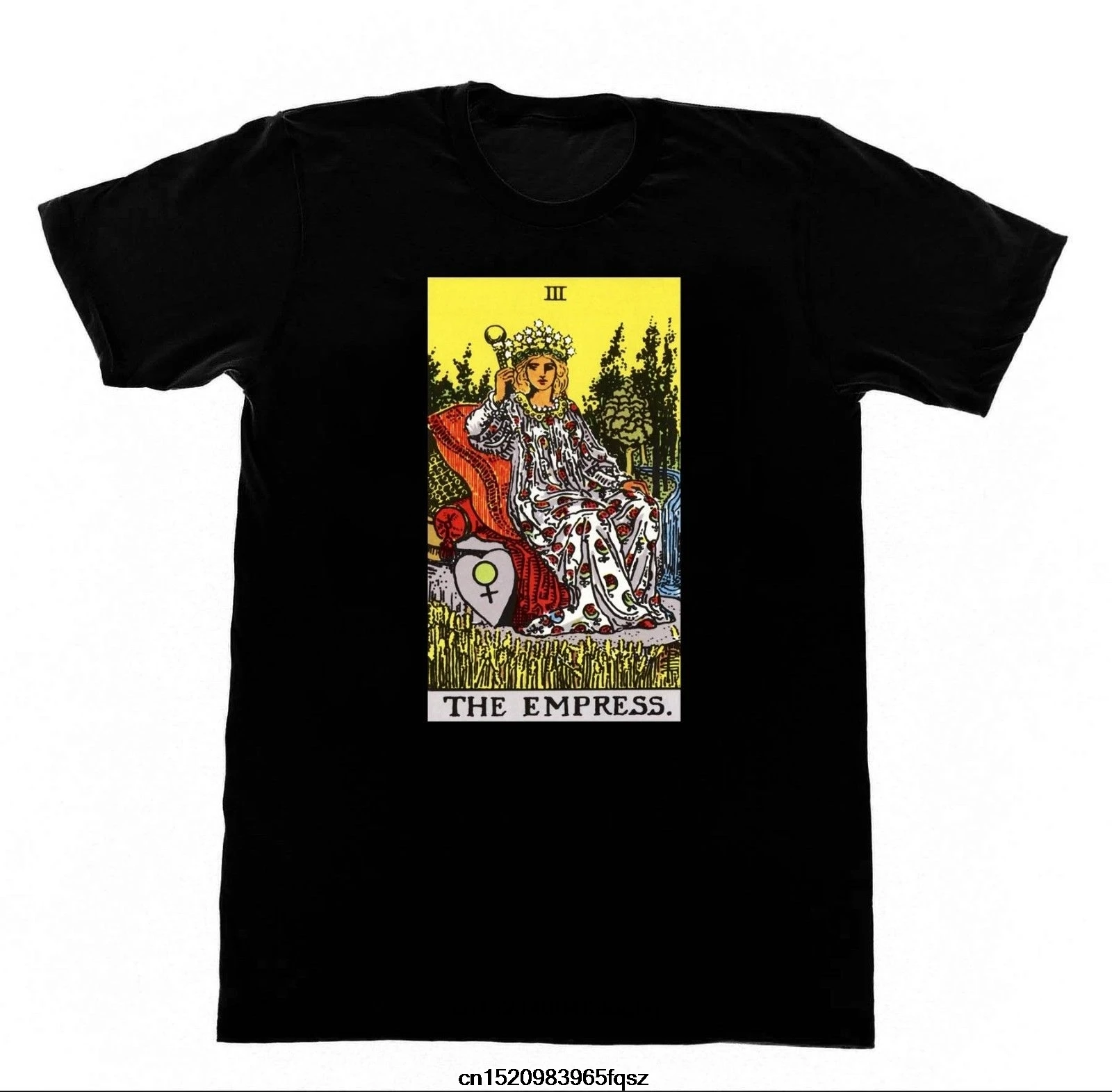 The Emperess T16 T Shirt Ryder Tarot Card Fortune Telling Occult Witchcraft New Sleeve Round Collar Mens T-Shirts Fashion | Мужская