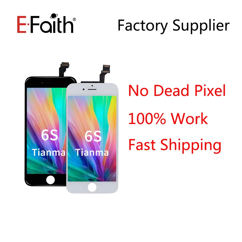 

DHL Ship Wholesale 50pcs/lot Tianma LCD Screen For iPhone 6s Replacement Display Touch Digitizer Screen Assembly Black And White