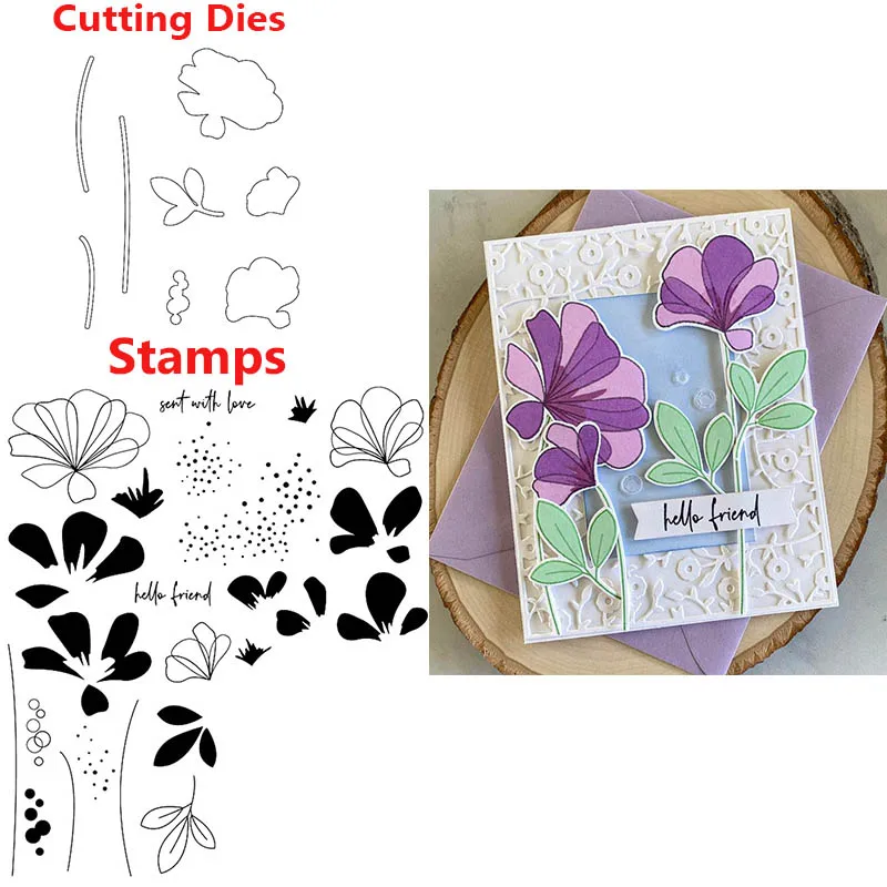 

Яркие прозрачные штампы и штампы в виде лепестков для изготовления открыток для рукоделия, скрапбукинга, ремесла, Новое поступление 2021