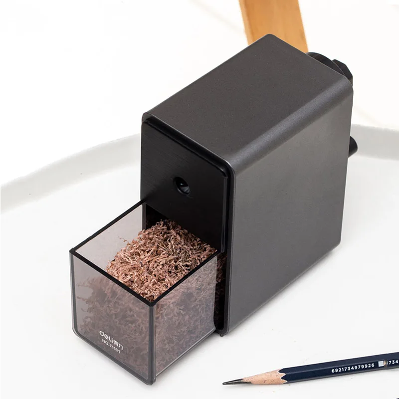 델리 펜슬 샤프너 핸드 크랭크 샤프너, 키즈 아트 숯 연필, 스케치 연필, 포인트 조정 가능한 문구 기계