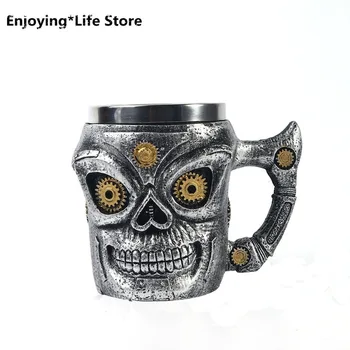 

Coffee Mug Resin Skull Stainless Steel Mug Beer Mug Home Decoration Cups and Mugs Travel Mug Coffee