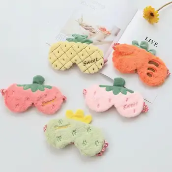 

1Pcs Sleeping Eye Mask Winter Cartoon 3D Fruit Cute Plush Eye Shade Cover Eyeshade Relax Suitable Travel Home Party Gift