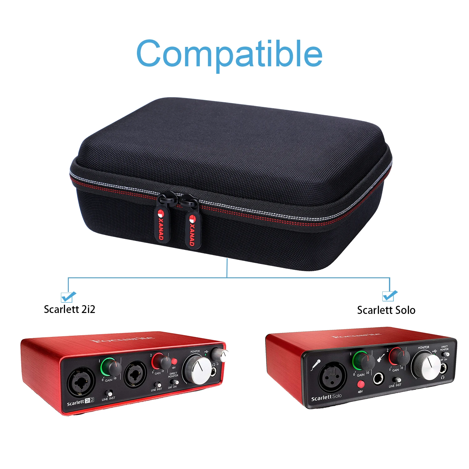 XANAD Водонепроницаемый EVA Жесткий Чехол для Focusrite Scarlett Solo(2nd Gen) USB аудио интерфейс с Pro инструменты | первый