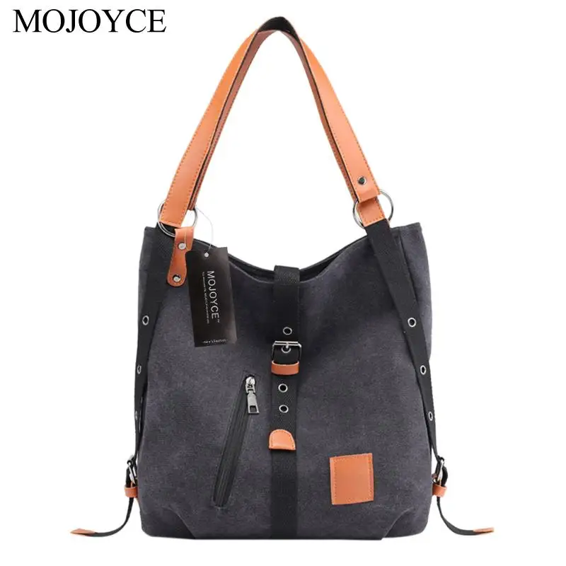 

Canvas Women Shoulder Bags High Quality Multifunction Women Back Pack for Students School Travel Bags Large Capacity