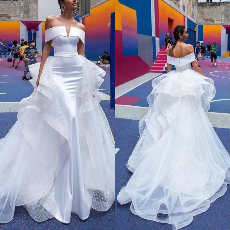 Gossip Girl Serena Sexy Blush Pink Mermaid Wedding Dresses One Shoulder Sweep Train Ruffles Bridal Gowns Custom Made Buy Cheap In An Online Store With Delivery Price Comparison Specifications Photos