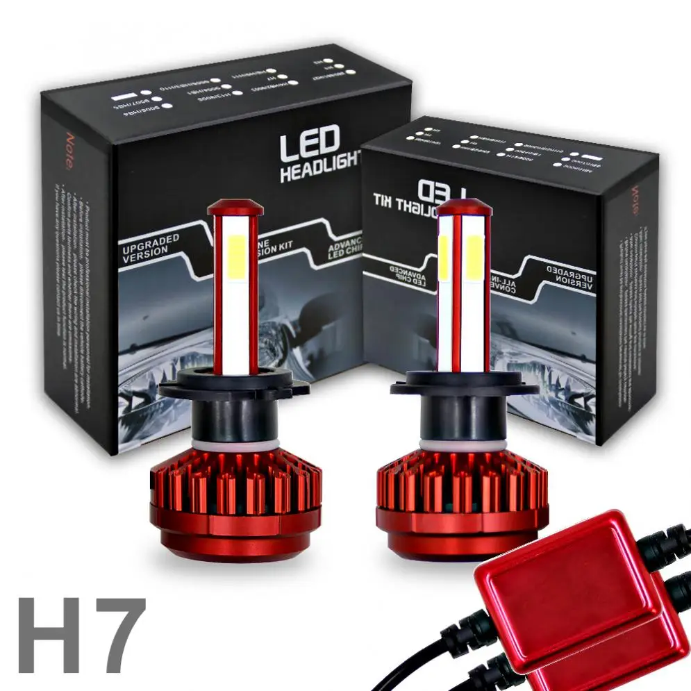 H7 100W 12000LM 6000K все-в-одном светодиодный авто фары комплект высокий для ближнего и дальнего света лампы Автомобильный светодиодный фары для автомобилей