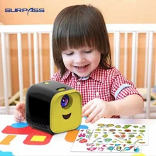 Детский проектор 1000 люмен, детская игрушка, портативный обучающий проектор, Мини светодиодный домашний мультимедийный проектор, поддержка 1080P