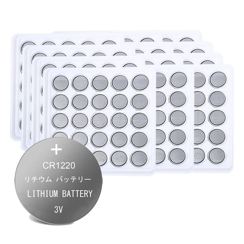 

300pcs 3v CR1220 Lithim Li-ion Battery DL1220 BR1220 ECR1220 LM1220 KCR1220 L04 5012LC Button Coin Cell Bateria Replace