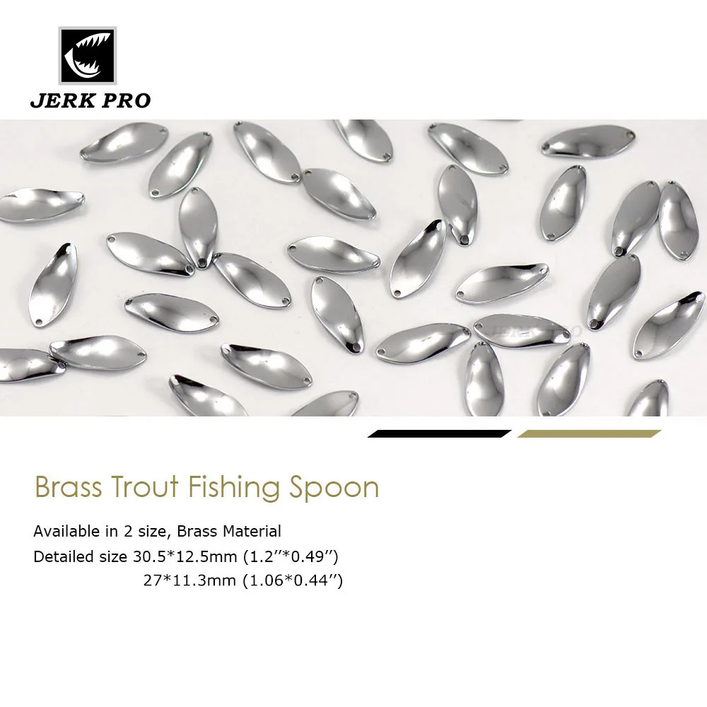 JERK PRO 10PCS Size S 2.4g Brass Casting Trout Spoon Blanks Tackle