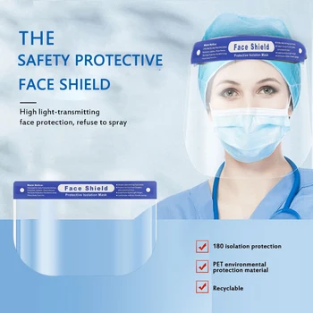 

5/10 PCS Transparent Face Shield full face mask Dust-proof Mask Protect Mask Rotatable Protective Face Mask Full Face Masks