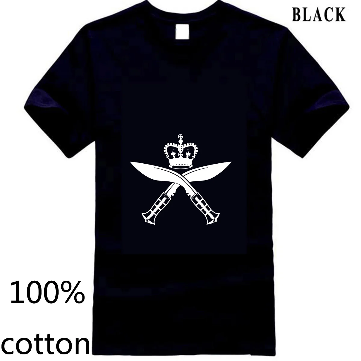 GURKHA INSIGNIA кукри полка в стиле армии логотип взрослых новая мужская футболка