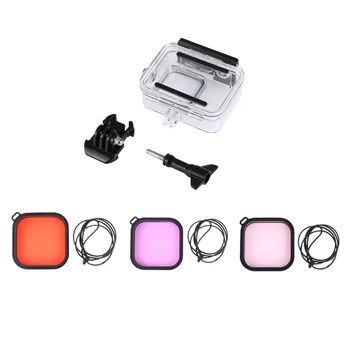 

Case Filter Kit for GoPro Hero 8 Black 60M Waterproof Housing Shell Cover Dust-Proof and Compressive Protective Shell