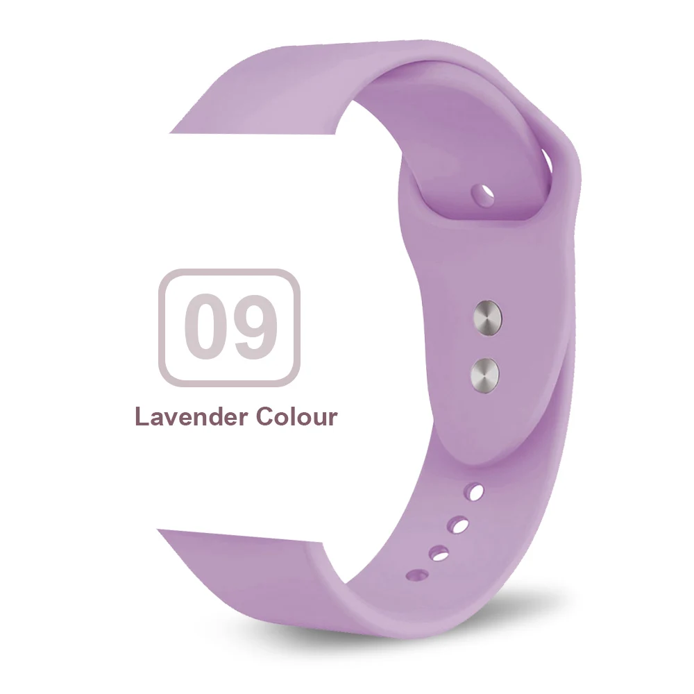 Lavender Мягкий силиконовый сменный спортивный ремешок для 38 мм Apple Watch Series1 2 3 4 5 42 мм наручный браслет ремешок для iWatch Sports Edition - Цвет ремешка: Lavender