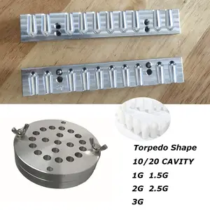 ALUMINUM SUPPOSITORY MOLD, 10 CAVITY,Homemade Reusable Suppository  Mold，Teaching Experiment Mould