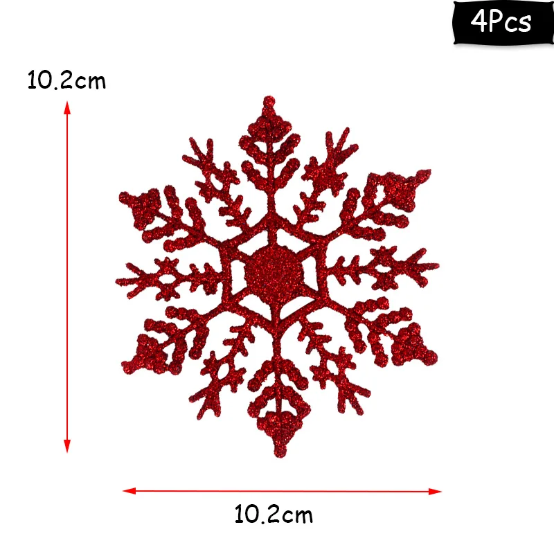 JOY-ENLIFE 4 шт многоцветные рождественские орнаменты снежинки сверкающие блестящие вешалки для дерева гирлянды Ручные украшения - Цвет: style10